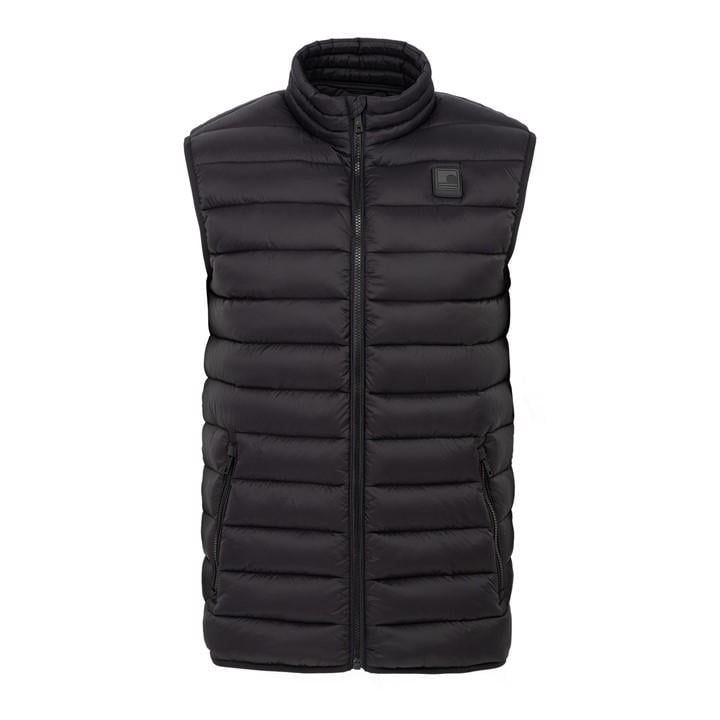 Soulcal Men's Black Soul Cal Micro Lightweight Gilet in Size M, Sports Direct