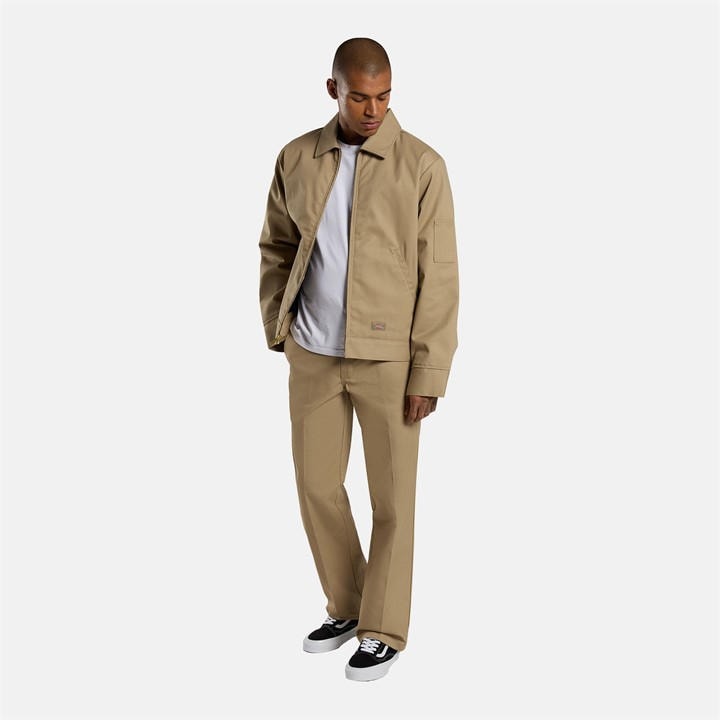 Dickies Men's Beige Eisenhower Water Resistant Wind Resistant Long Sleeve Harrington Jacket in Size M, Sports Direct