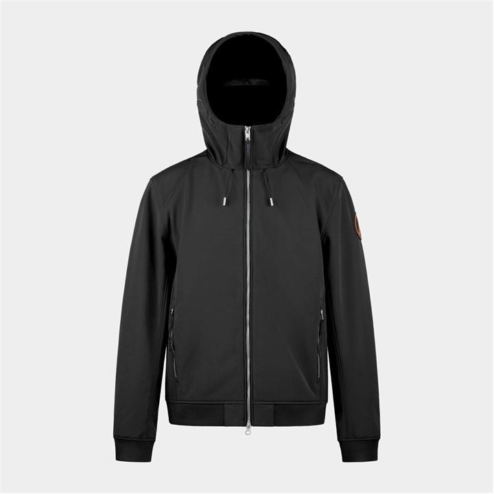 Arctic Army Men's Black Bathurst Hooded Long Sleeve Softshell Jacket in Size 2XL, Sports Direct
