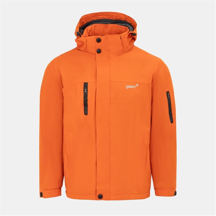 Gelert Men's Orange Fleece Lined Windproof Detachable Hood Parka in Size 4XL, Sports Direct
