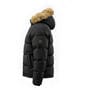 Black - SoulCal - Mens 2 Zip Bubble Faux Fur Trim Fleece Lined Short Puffer Jacket
