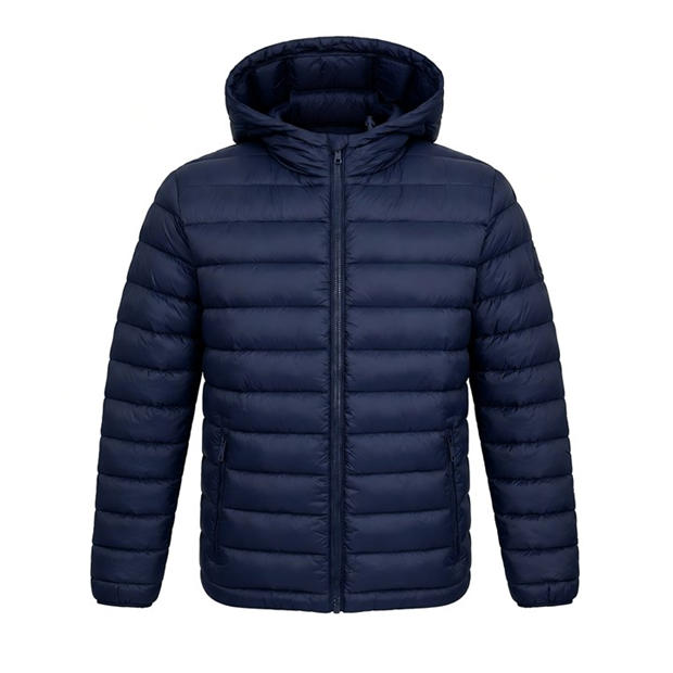 Navy - SoulCal - Mens Soul Cal Micro Bubble Short Puffer Jacket