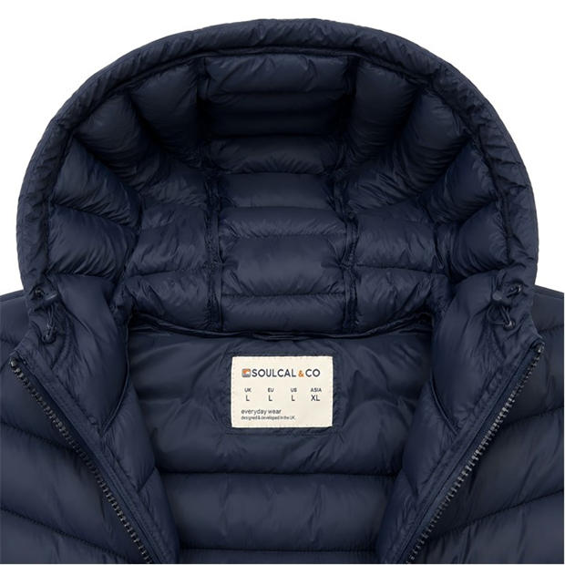 Navy - SoulCal - Mens Soul Cal Micro Bubble Short Puffer Jacket