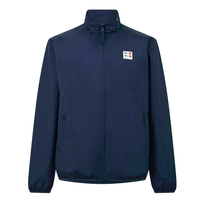 Aquascutum Men's Blue Reversible Check Long Sleeve Funnel Neck Rain Anorak in Size XL, Sports Direct