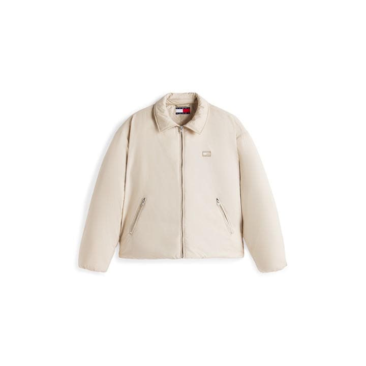 Tommy Jeans Men's Beige Padded Collar Harrington Jacket in Size M, Sports Direct
