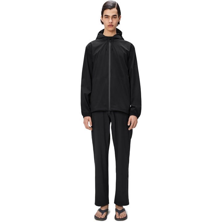 Rains  Black Suva Hardshell Pocket Waterproof Jacket in Size 2XL, Sports Direct