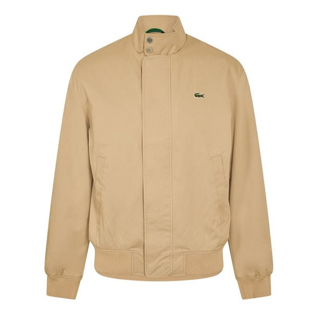 Beige 02S - Lacoste - Men's Twill Cotton Long Sleeve Harrington Jacket