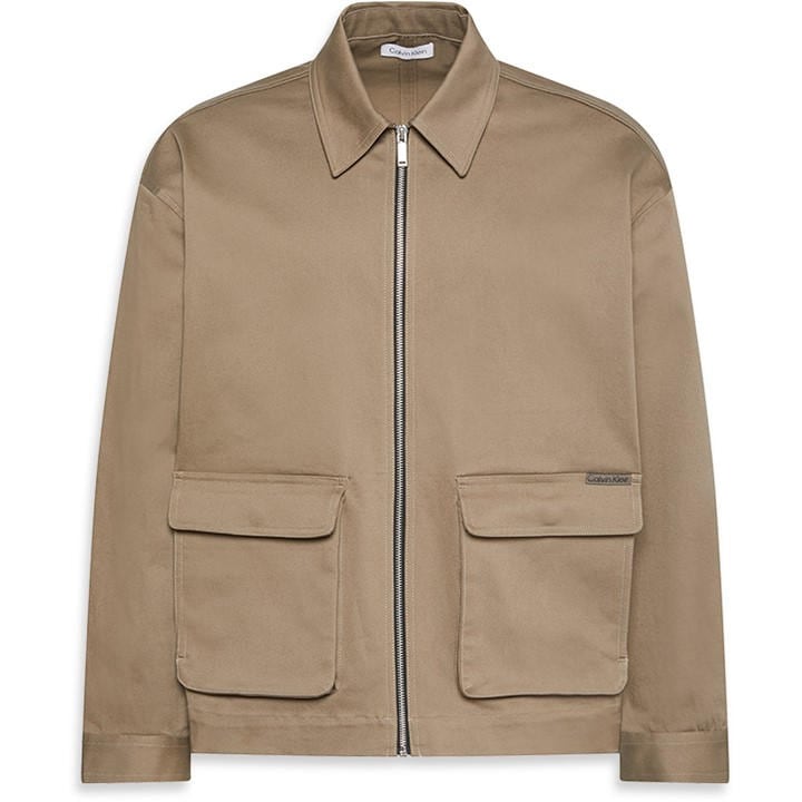 Calvin Klein Jeans Men's Brown Ribbed Harrington Jacket in Size XL, Sports Direct