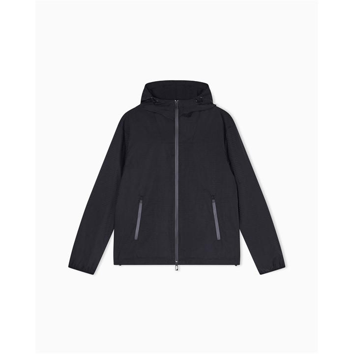 Emporio Armani Men' Black Blouson Rain Anorak in Size S, Sports Direct