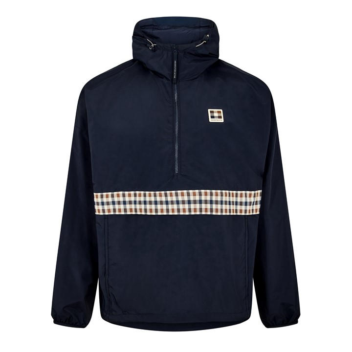 Aquascutum Men's Blue Rain Anorak Jacket in Size M, Sports Direct