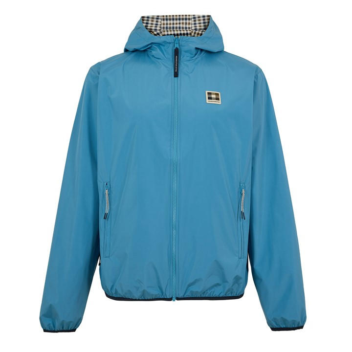 Aquascutum Men' Blue Rain Anorak Jacket in Size S, Sports Direct
