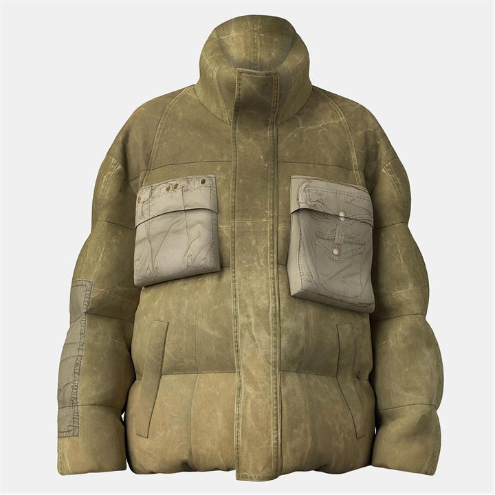 Diesel Men's Green Rolfs Giac Softshell Jacket in Size XL, Sports Direct