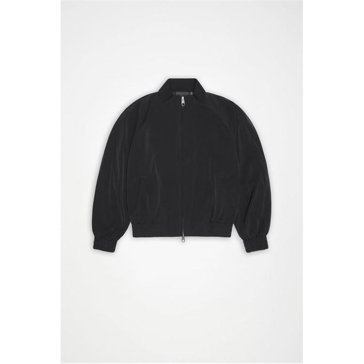 Rains Men's Black Tech Woven Bomber Jacket in Size XL, Sports Direct