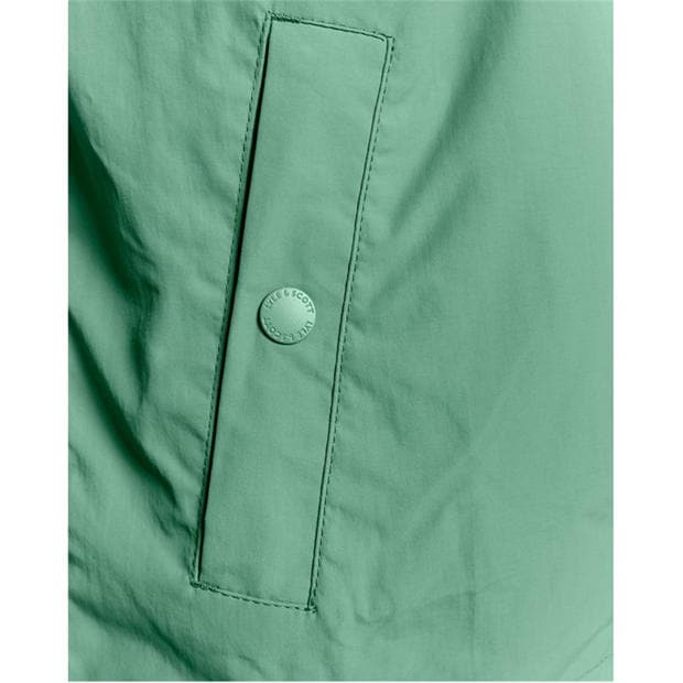 Agavo Žalia - Lyle and Scott - Men's Zip Through Cotton Wind Resistant Long Sleeve Hooded Rain Anorak