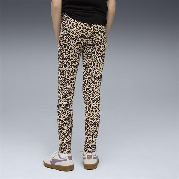 Toasted Almond - Puma - Kids' Animal Print Leggings
