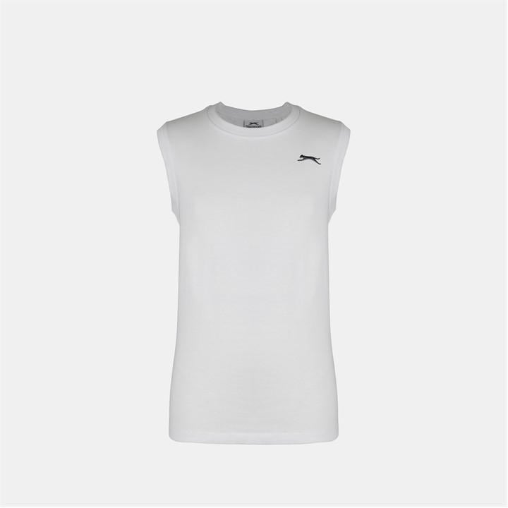 Slazenger Boys White Slaz Vest  in Size 13 Years, Sports Direct