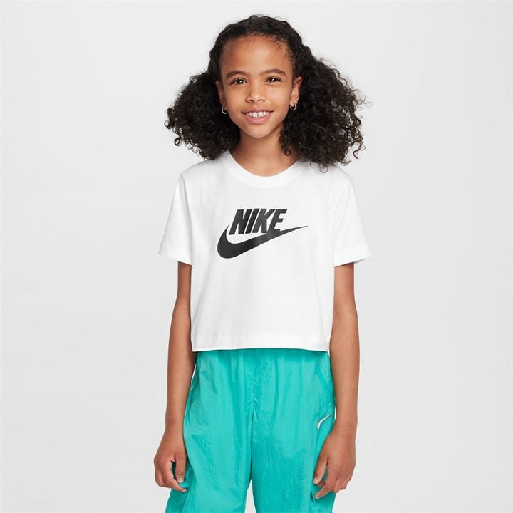 Nike Girls White Kids' Crop Top in Size L, Sports Direct