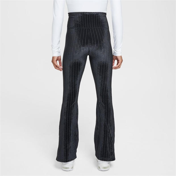 Black/Iron Grey - Nike - Kids' Cosy Rib Flare Leggings