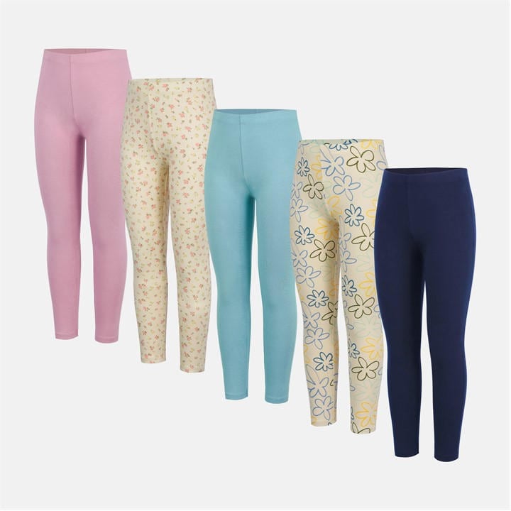 Miso Girls  Kids 5 Pack Leggings in Size S, Sports Direct