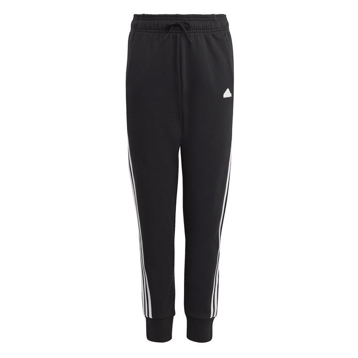 Adidas Girls Black Future Icons 3-Stripes Cotton Tracksuit Bottoms in Size M, Sports Direct