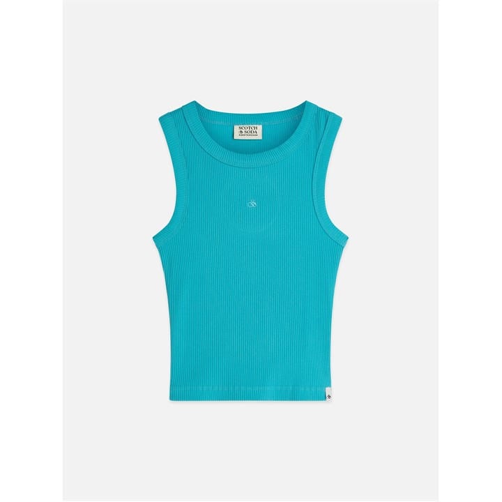 Scotch And Soda Girls Blue Kids' Tank Vest in Size 13 - 14 Years, Sports Direct