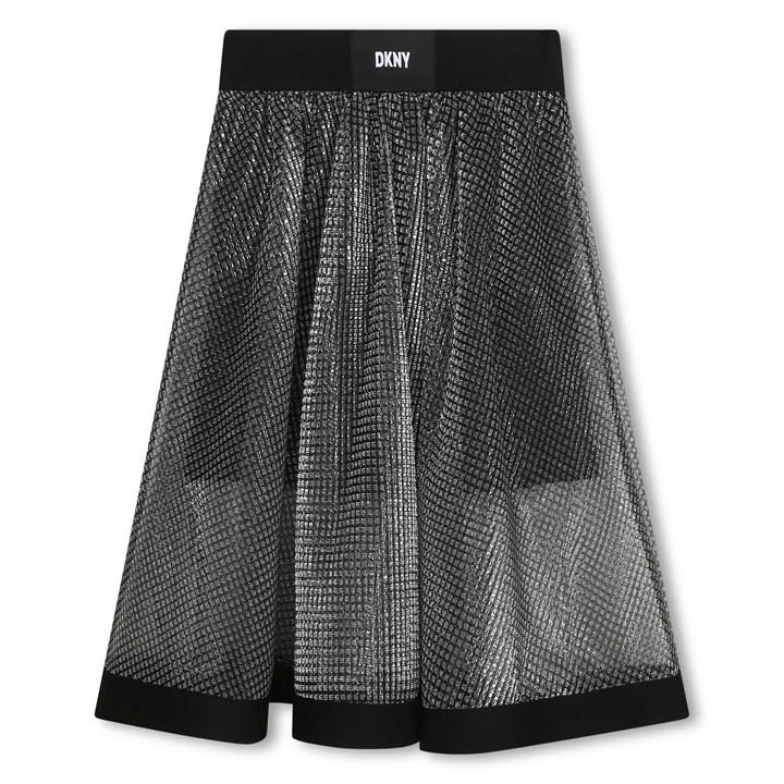 Dkny Girls Silver Kids' A-Line Mesh Jersey Skirt in Size 11 - 12 Years, Sports Direct