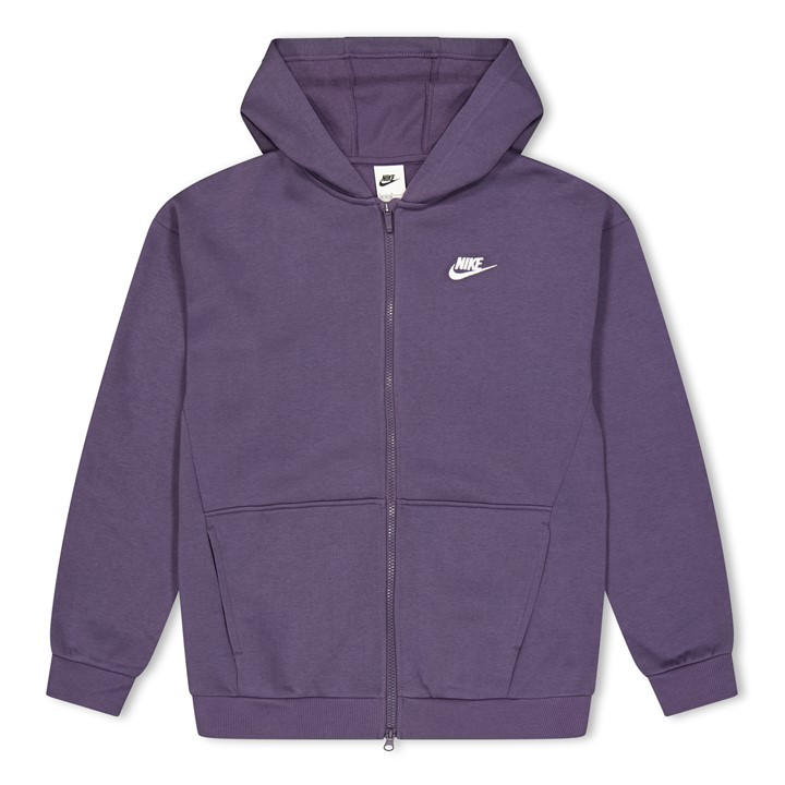 Nike Girls Purple Sportswear Full-Zip Hoodie  in Size 13 Years, Sports Direct