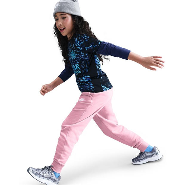 Med Soft Pink - Nike - Girls Fundamentals Fleece Jogging Bottoms
