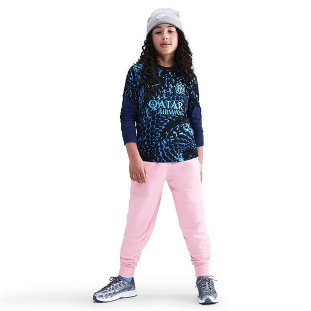 Med Soft Pink - Nike - Girls Fundamentals Fleece Jogging Bottoms