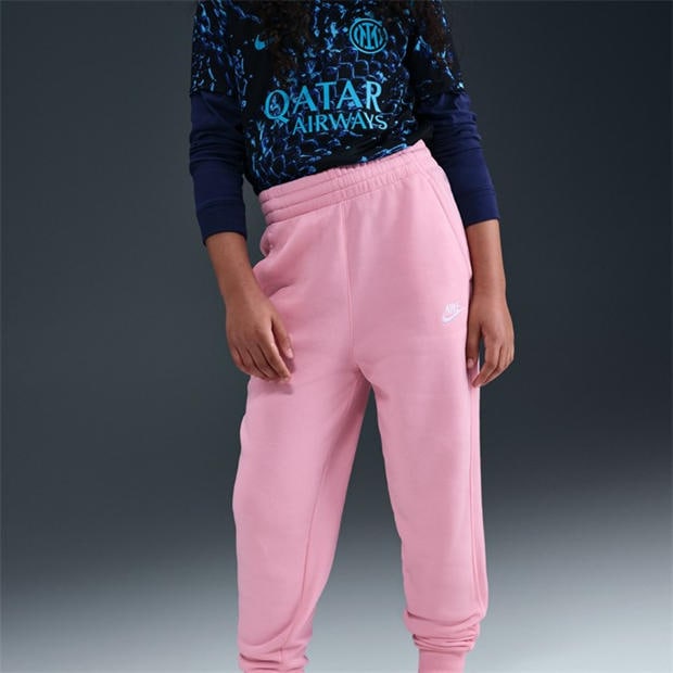 Med Soft Pink - Nike - Girls Fundamentals Fleece Jogging Bottoms
