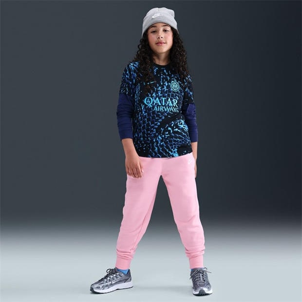 Med Soft Pink - Nike - Girls Fundamentals Fleece Jogging Bottoms