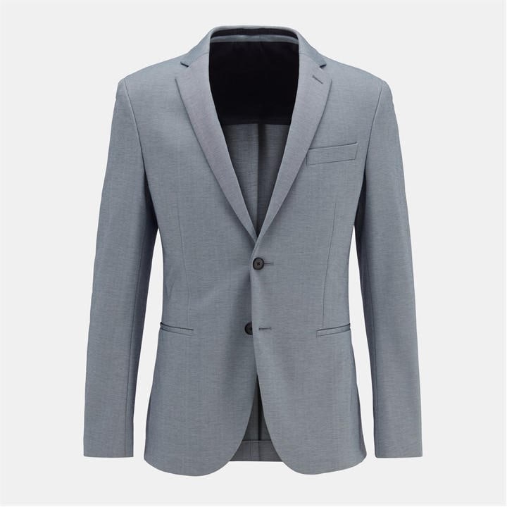 Hugo Men' Blue ' Long Sleeve Zip Tailored Fit Blazer in Size S, Sports Direct