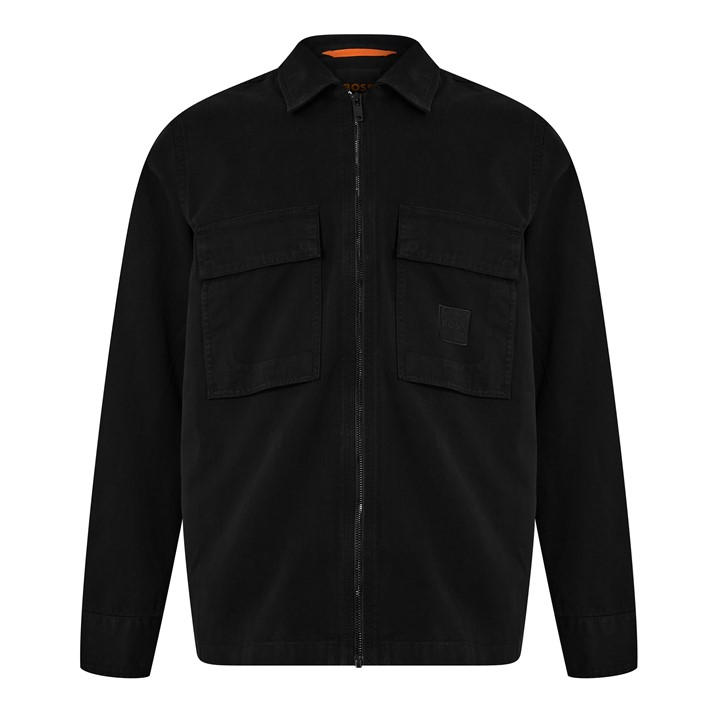 Boss Men's Black Lovel Full Zip Overshirt in Size L, Sports Direct