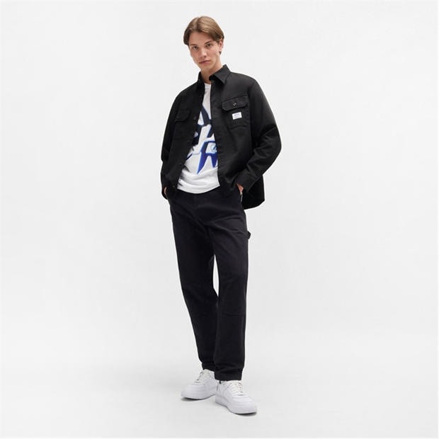 Черно 001 - Hugo - Men's  Mid-Weight Overshirt