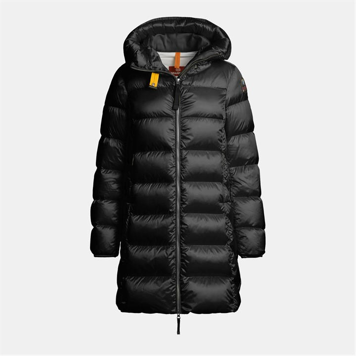 Parajumpers Women's Black Marion Hooded Duck Down Water Resistant Short Puffer Jacket in Size 14, Sports Direct