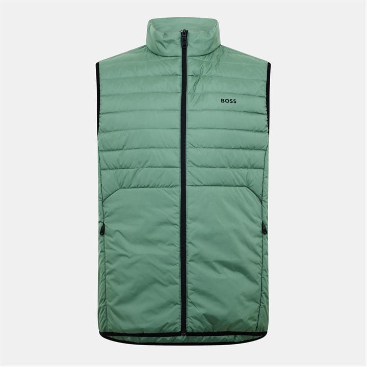 Boss Men's Green Urbanex Quilted Water Resistant Sleeveless Gilet in Size L, Sports Direct