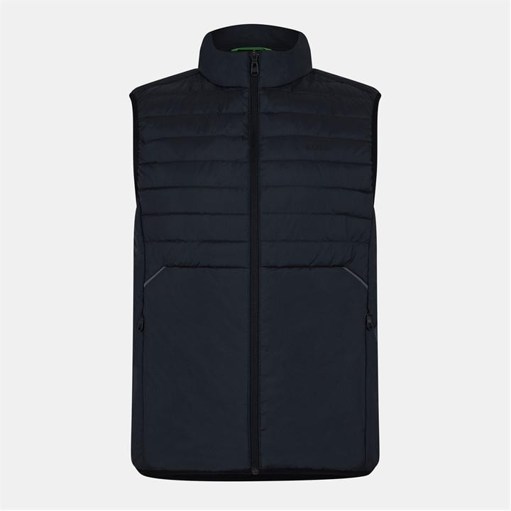 Boss Men's Blue Urbanex Quilted Water Resistant Sleeveless Gilet in Size L, Sports Direct