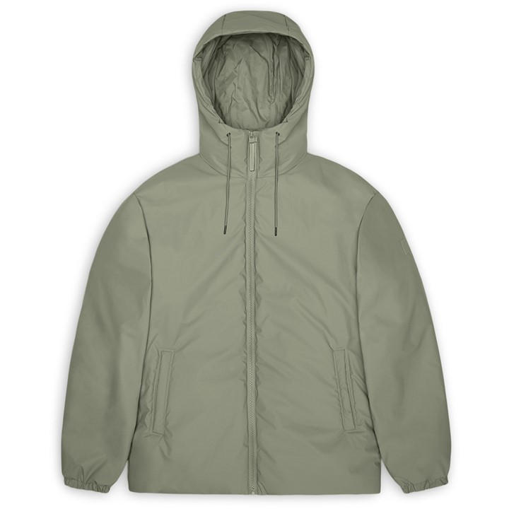 Rains Men's Grey Lohja Insulated Waterproof Jacket in Size L, Sports Direct