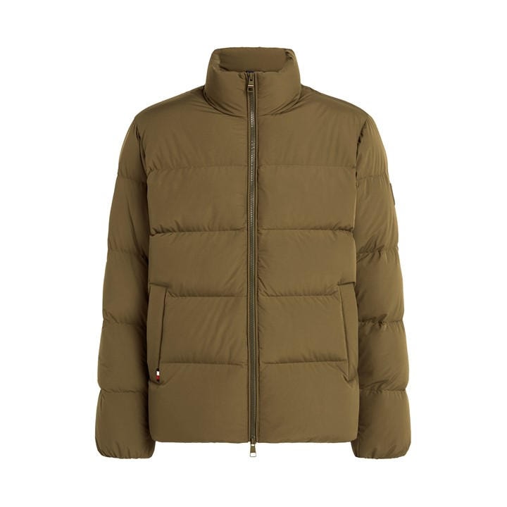 Tommy Hilfiger Men's Green Recycled Polyester Short Puffer Jacket in Size 2XL, Sports Direct