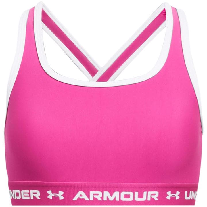Under Armour Girls Pink Ua Crossback Sports Bra ' in Size M, Sports Direct