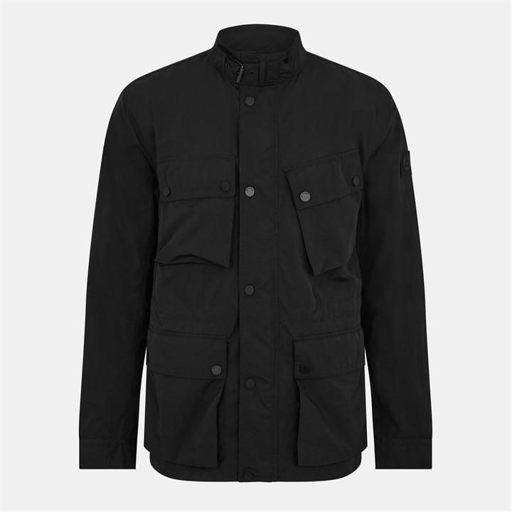 Belstaff Men's Black Service Fieldmaster Long Sleeve Field Jacket in Size L, Sports Direct