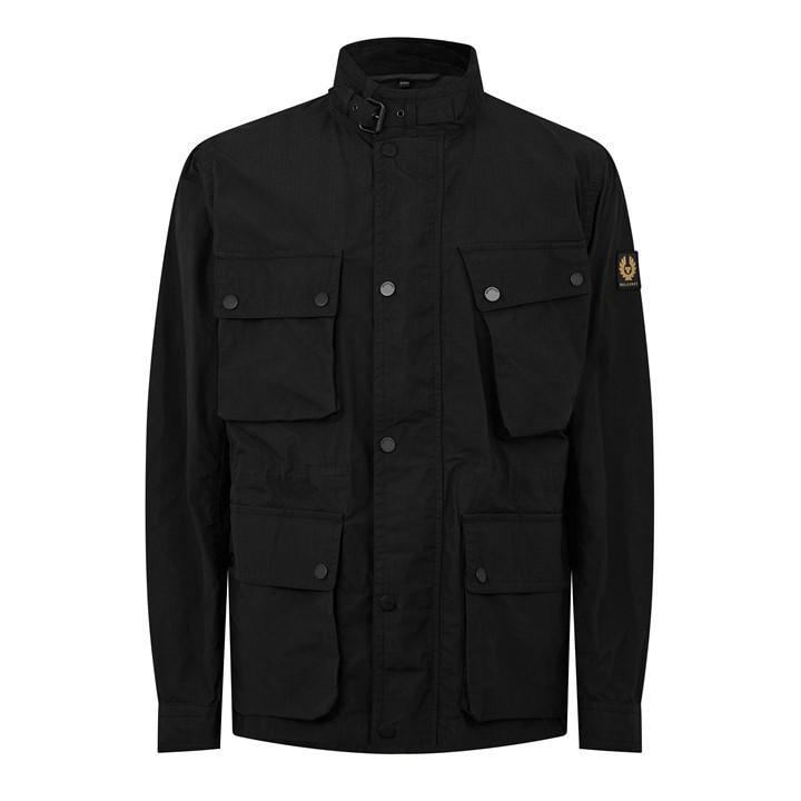 Belstaff Men's Green Service Fieldmaster Long Sleeve Hip Length Field Jacket in Size XL, Sports Direct