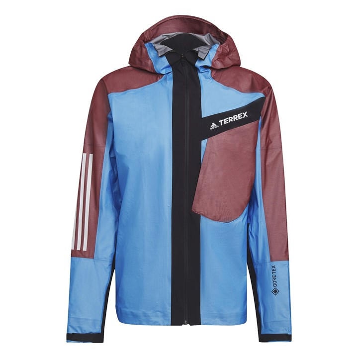 Adidas Men's Blue Techrock Light Gore-Tex Hooded Performance Training Jacket in Size XS, Sports Direct