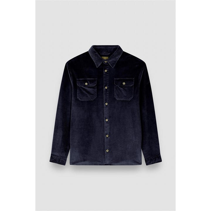 Paul And Shark Men's Blue Corduroy Relaxed Fit Overshirt in Size M, Sports Direct