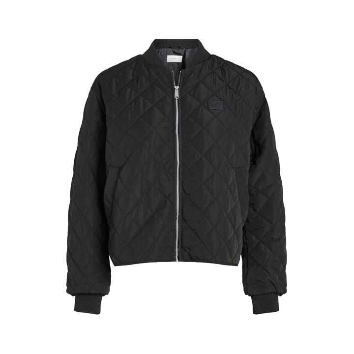 Calvin Klein Jeans Women's Black Quilted Jacket in Size 16, Sports Direct