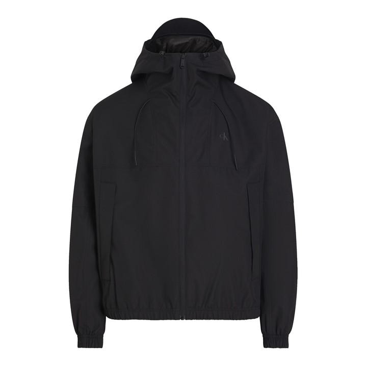 Calvin Klein Jeans Men's Black Long Sleeve Windbreaker in Size 2XL, Sports Direct