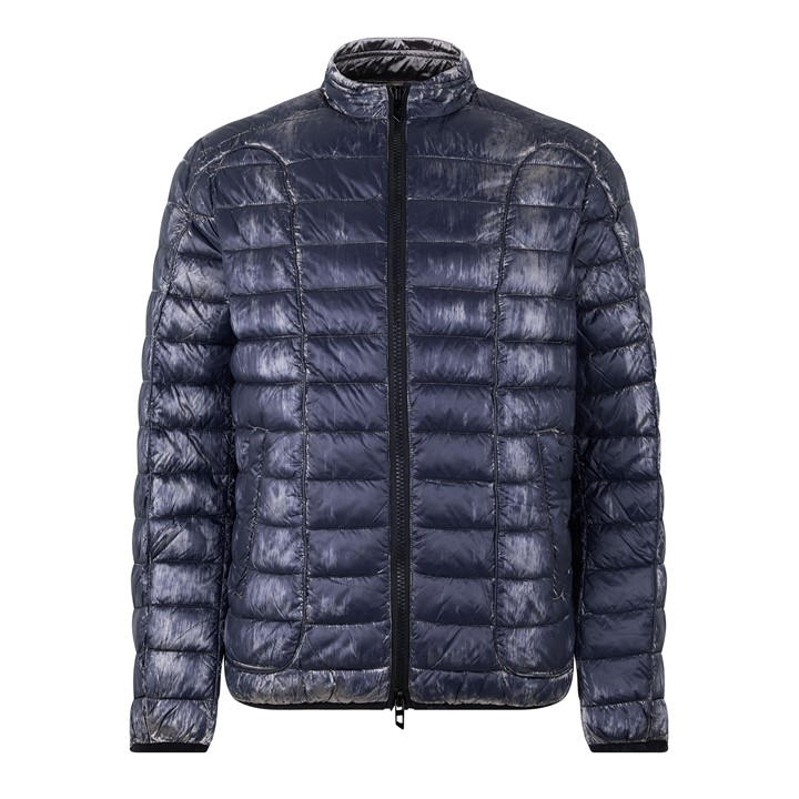 Diesel Men' Silver Quilted Short Puffer Jacket in Size S, Sports Direct