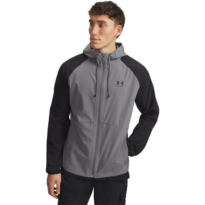 Under Armour Men's Green Stretch Wind-Resistant Windbreaker in Size L, Sports Direct