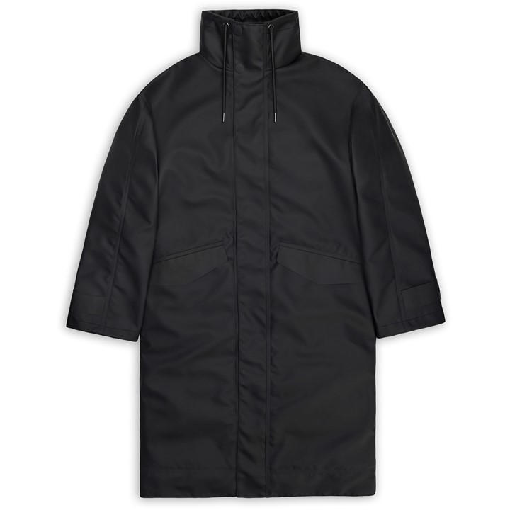 Rains Men' Black Vision Long Waterproof Mac in Size S, Sports Direct