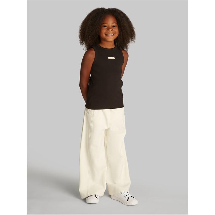 Calvin Klein Jeans Girls Black Kids' Ribbed Tank Vest in Size 14 - 16 Years, Sports Direct